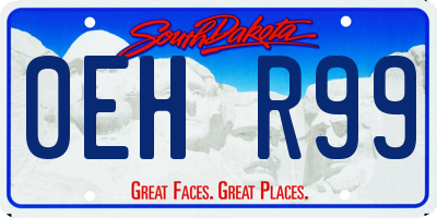 SD license plate 0EHR99