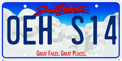 SD license plate 0EHS14