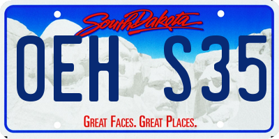 SD license plate 0EHS35