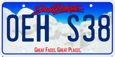 SD license plate 0EHS38