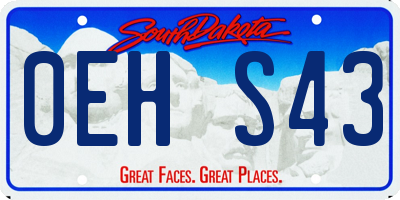 SD license plate 0EHS43