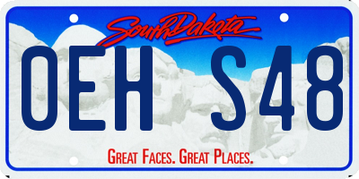 SD license plate 0EHS48