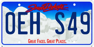 SD license plate 0EHS49