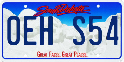 SD license plate 0EHS54