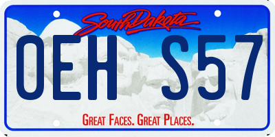 SD license plate 0EHS57