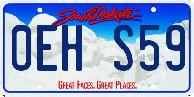 SD license plate 0EHS59