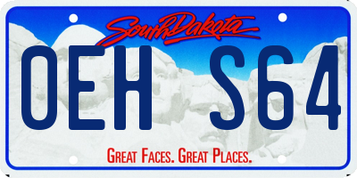 SD license plate 0EHS64