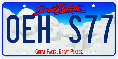 SD license plate 0EHS77