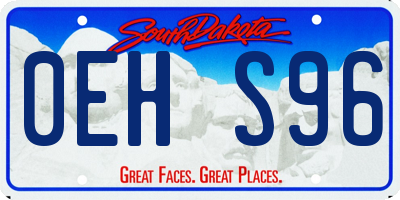 SD license plate 0EHS96