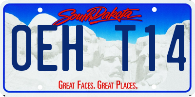 SD license plate 0EHT14