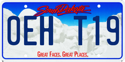 SD license plate 0EHT19