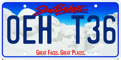 SD license plate 0EHT36