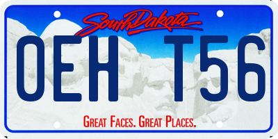 SD license plate 0EHT56