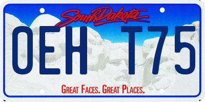 SD license plate 0EHT75
