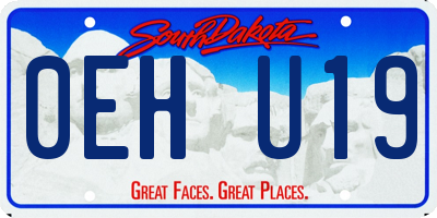 SD license plate 0EHU19