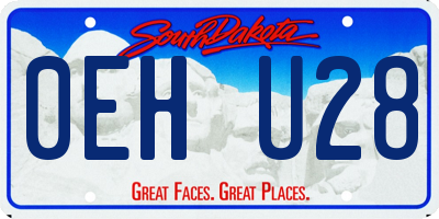 SD license plate 0EHU28