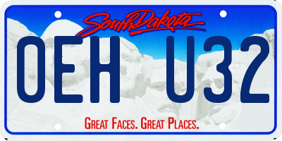SD license plate 0EHU32