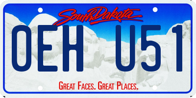SD license plate 0EHU51