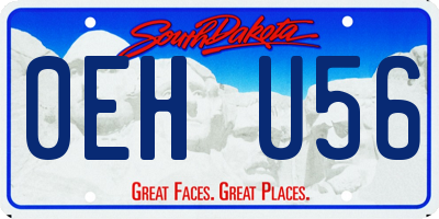 SD license plate 0EHU56