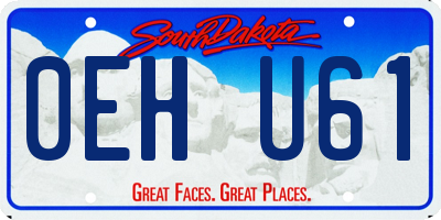SD license plate 0EHU61