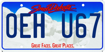 SD license plate 0EHU67