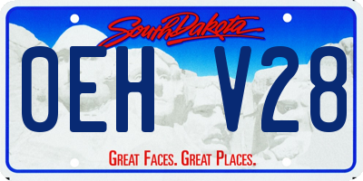 SD license plate 0EHV28
