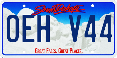 SD license plate 0EHV44