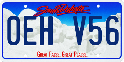 SD license plate 0EHV56
