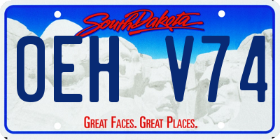 SD license plate 0EHV74