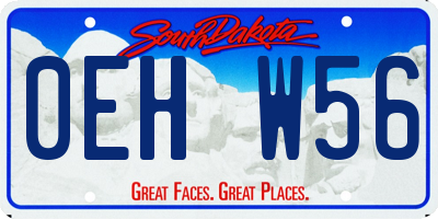 SD license plate 0EHW56