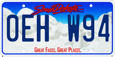SD license plate 0EHW94