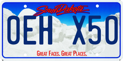 SD license plate 0EHX50