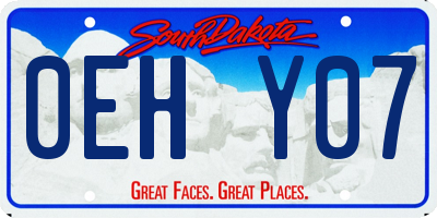 SD license plate 0EHY07