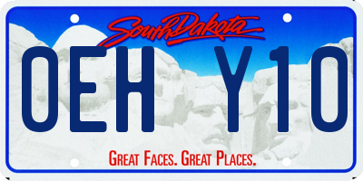 SD license plate 0EHY10