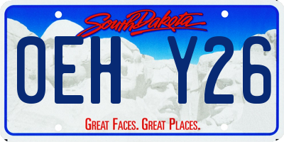SD license plate 0EHY26