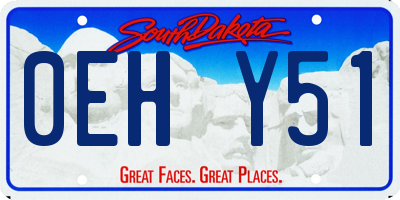 SD license plate 0EHY51