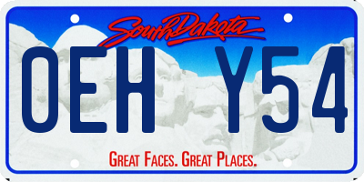 SD license plate 0EHY54