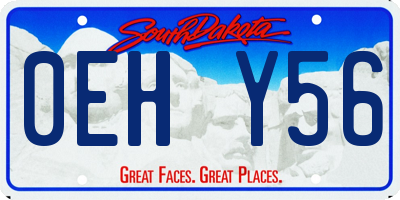 SD license plate 0EHY56