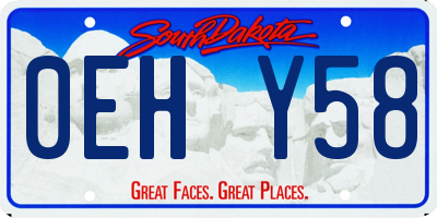 SD license plate 0EHY58