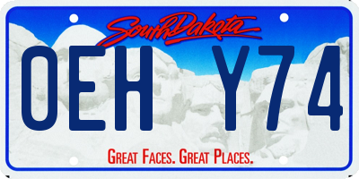 SD license plate 0EHY74