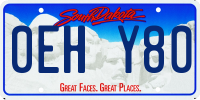 SD license plate 0EHY80