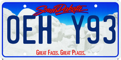 SD license plate 0EHY93