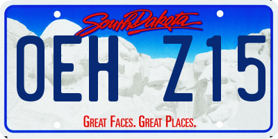 SD license plate 0EHZ15
