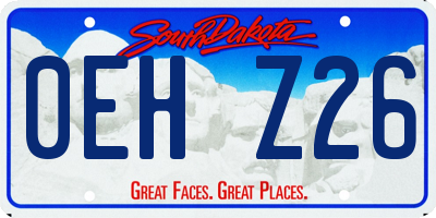 SD license plate 0EHZ26