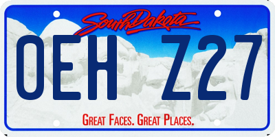 SD license plate 0EHZ27