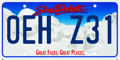 SD license plate 0EHZ31