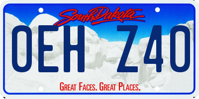 SD license plate 0EHZ40