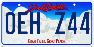 SD license plate 0EHZ44