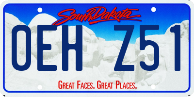 SD license plate 0EHZ51