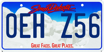 SD license plate 0EHZ56